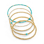 Turquoise Beaded Bracelet Stacking Set