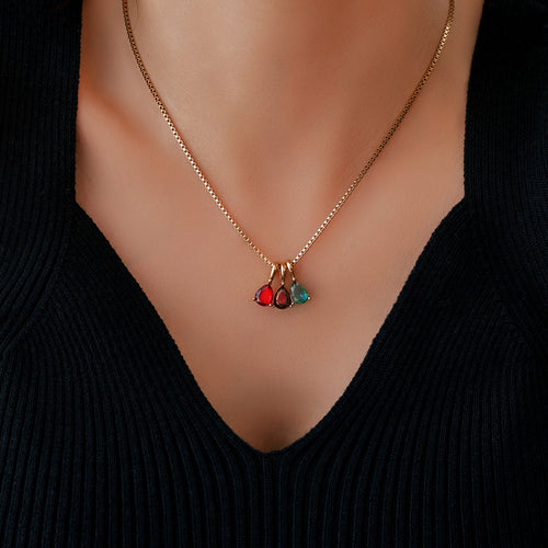 Personalized Multi-Birthstone Necklace