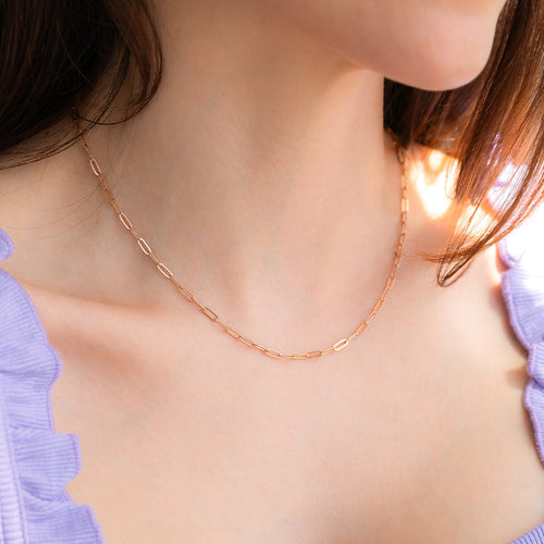 Thin Paperclip Necklace