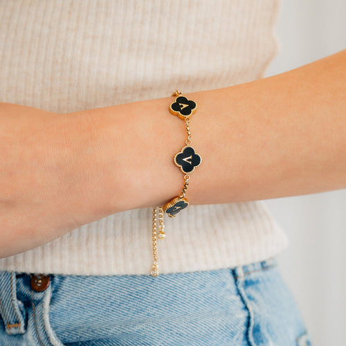 Colorful Clover Custom Name Bracelet