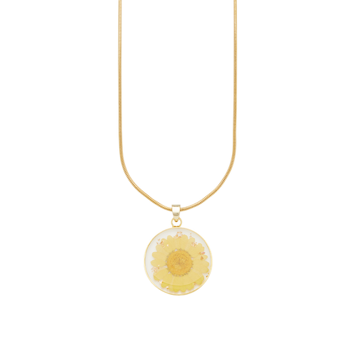 Pressed Birth Flower Necklace