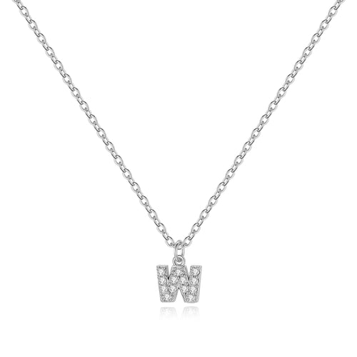 Pave Uppercase Initial Necklace