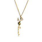 Watercolor Birth Flower Name Necklace