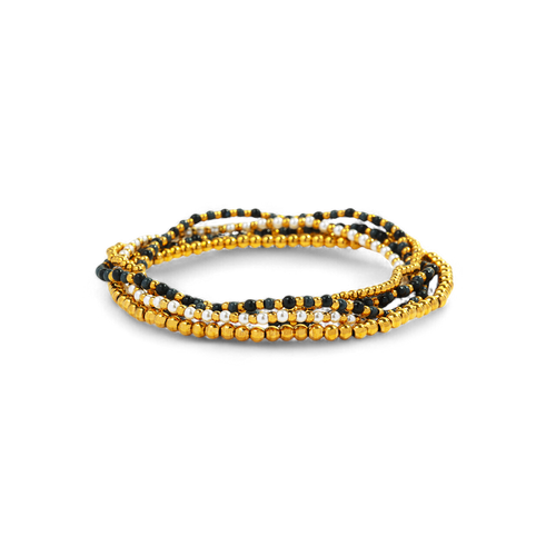 Weather the Storm Beaded Bracelet Stacking Set