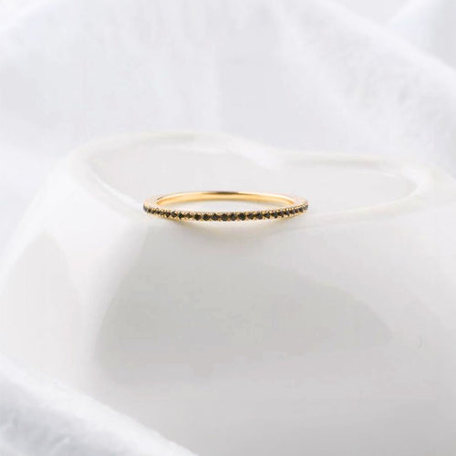 Black Diamond Eternity Stacking Ring