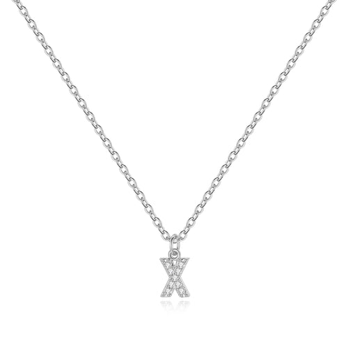 Pave Uppercase Initial Necklace