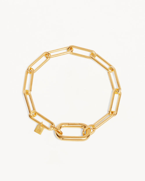 Yellow Gold Vermeil With Love Annex Link Bracelet