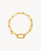 Yellow Gold Vermeil With Love Annex Link Bracelet