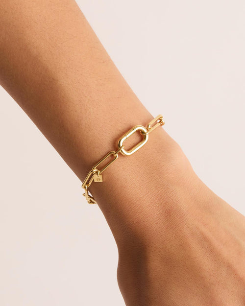 Yellow Gold Vermeil With Love Annex Link Bracelet