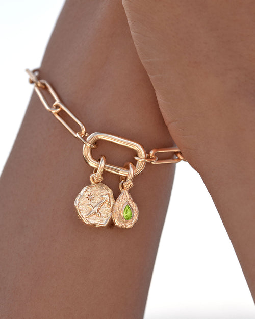 Yellow Gold Vermeil With Love Annex Link Bracelet