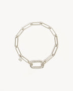 White Gold Vermeil With Love Annex Link Bracelet