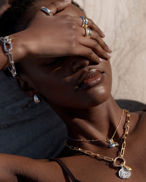 White Gold Vermeil With Love Annex Link Bracelet