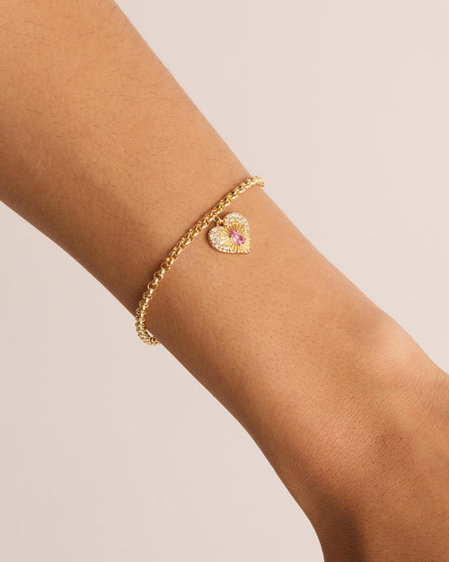 Yellow Gold Vermeil Connect With Your Heart Bracelet