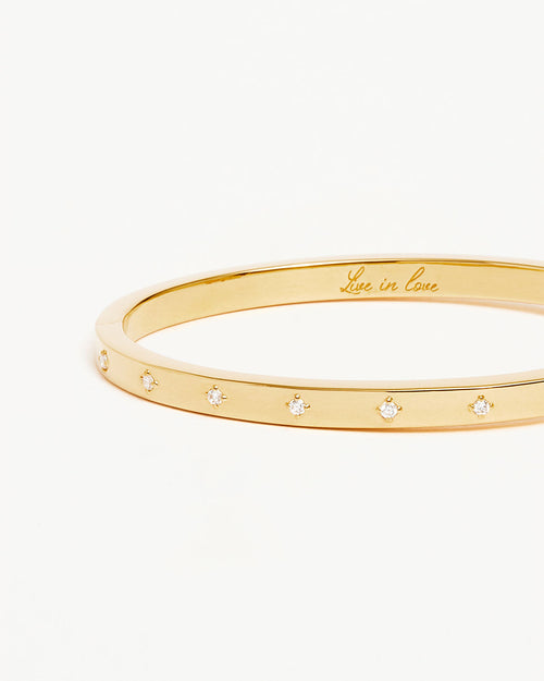 Yellow Gold Vermeil Live in Love Bangle