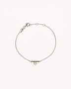 White Gold Vermeil Lotus Bracelet