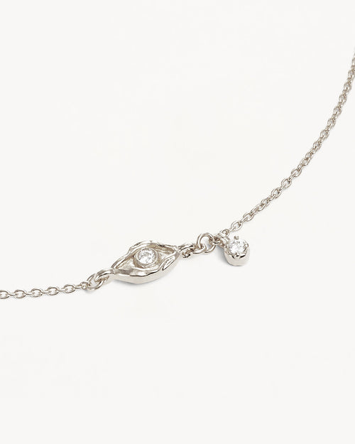 White Gold Vermeil I am Protected Bracelet