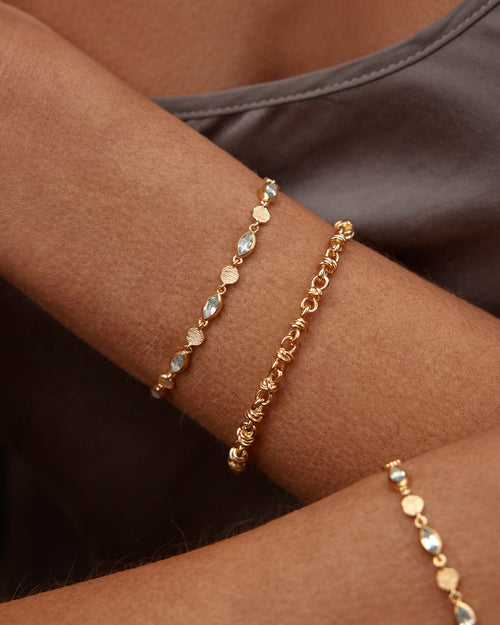 Yellow Gold Vermeil Protection of Eye Bracelet