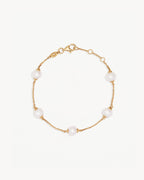 Yellow Gold Vermeil Floating On Air Pearl Bracelet