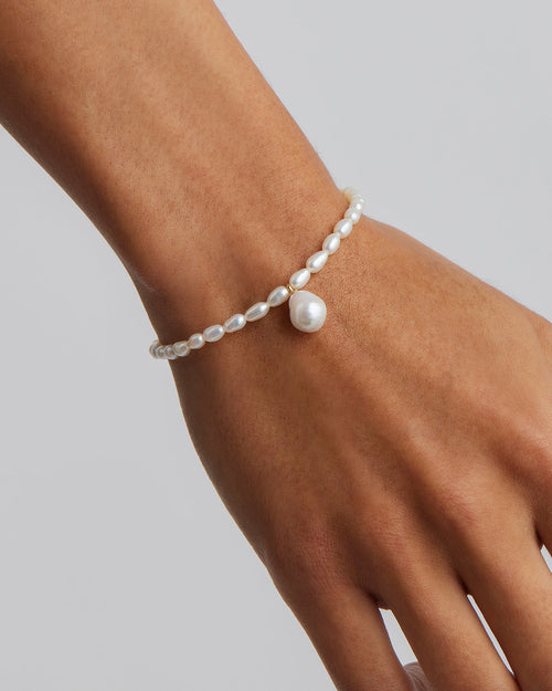 Yellow Gold Vermeil Forever Moments Pearl Bracelet