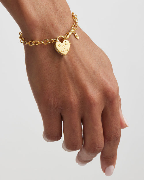 Yellow Gold Vermeil Love Unlocked Padlock Bracelet