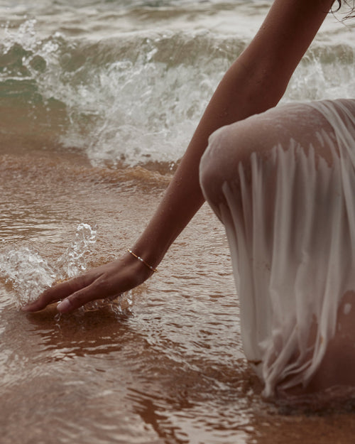 Yellow Gold Vermeil Serene Dreams Pearl Bracelet