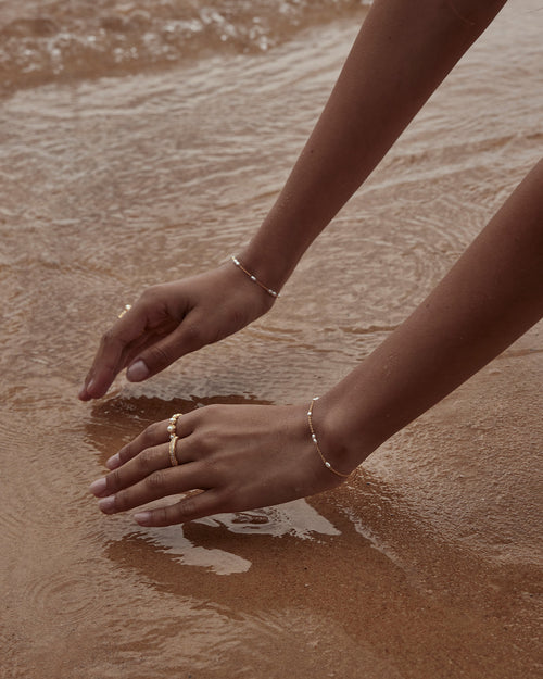 Yellow Gold Vermeil Serene Dreams Pearl Bracelet