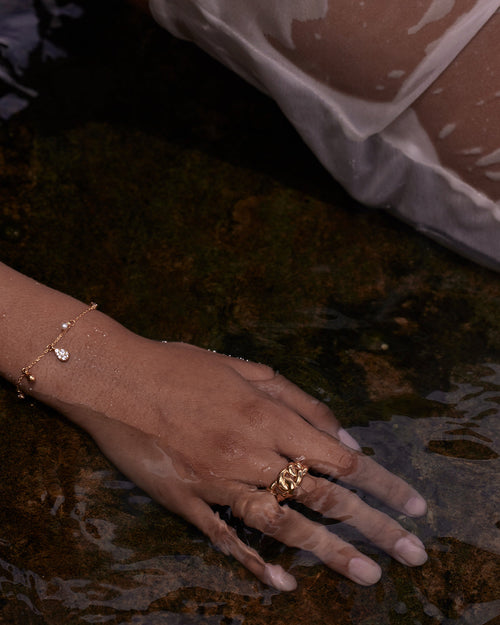 Yellow Gold Vermeil Ocean Mist Bracelet