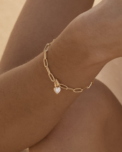 Yellow Gold Vermeil Fate Link Chain Bracelet