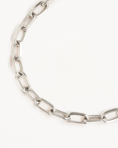 White Gold Vermeil Fate Link Chain Bracelet