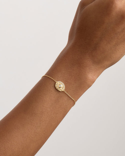 Yellow Gold Vermeil Love You to the Moon and Back Bracelet