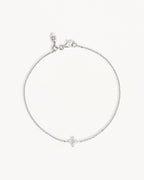 White Gold Vermeil Crystal Bloom Bracelet