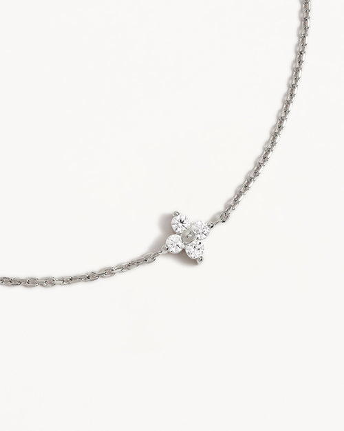 White Gold Vermeil Crystal Bloom Bracelet