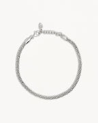 White Gold Vermeil Sparkle Chain Bracelet