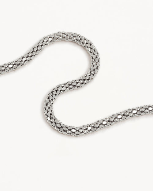 White Gold Vermeil Sparkle Chain Bracelet
