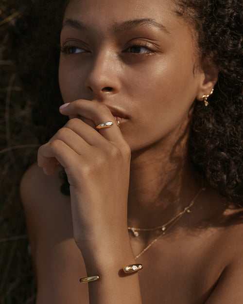 Yellow Gold Vermeil Dewdrop Cuff