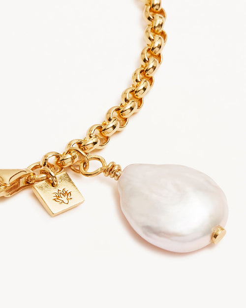 Yellow Gold Vermeil Embrace Stillness Pearl Bracelet