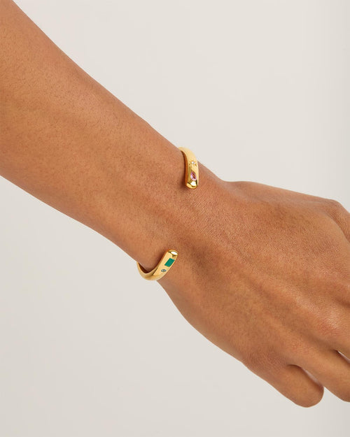 Yellow Gold Vermeil Connect to the Universe Cuff