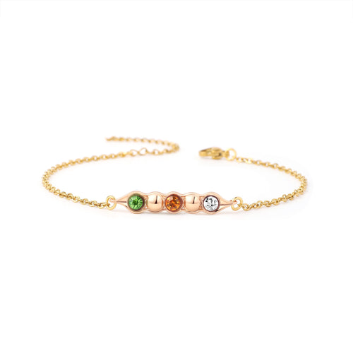 Peas in a Pod Birthstone Bracelet
