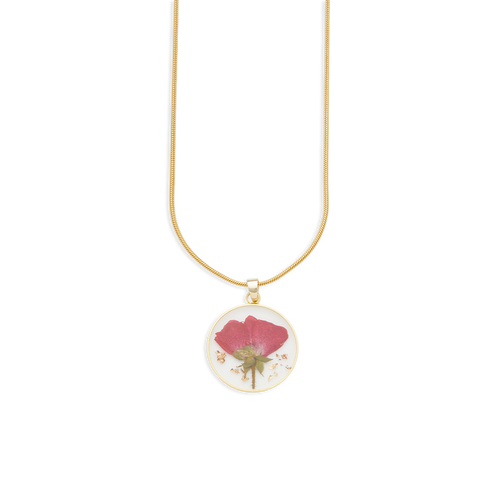 Pressed Birth Flower Necklace