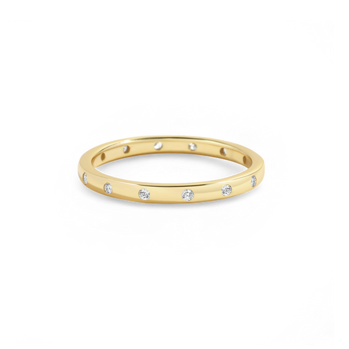 Bezel-Set Tiny Stacking Ring