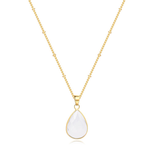 Birthstone Drop Pendant Necklace