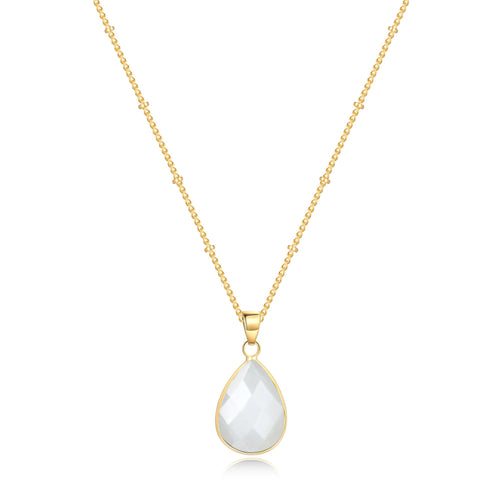 Birthstone Drop Pendant Necklace