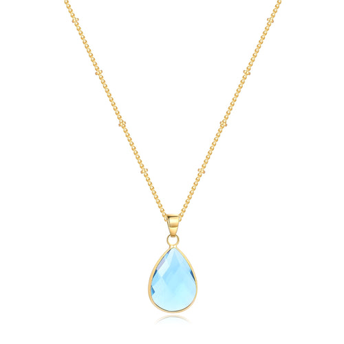 Birthstone Drop Pendant Necklace