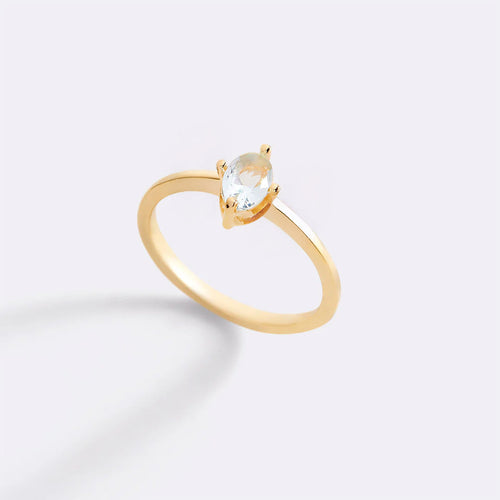 Birthstone Marquis-Cut Ring