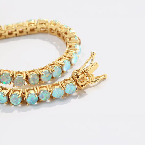 Blue Opal Tennis Bracelet