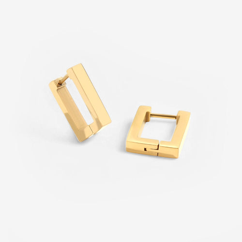 Chunky Square Huggie Earrings