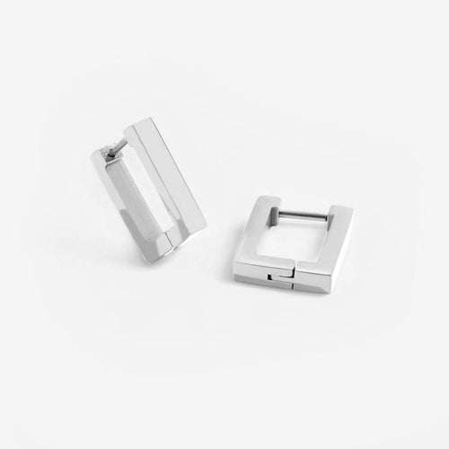 Chunky Square Huggie Earrings