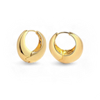 Chunky Round Dome Huggie Earrings