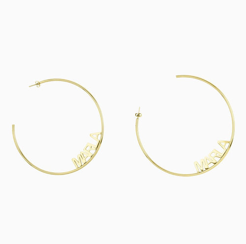 Personalized Name Hoop Earrings