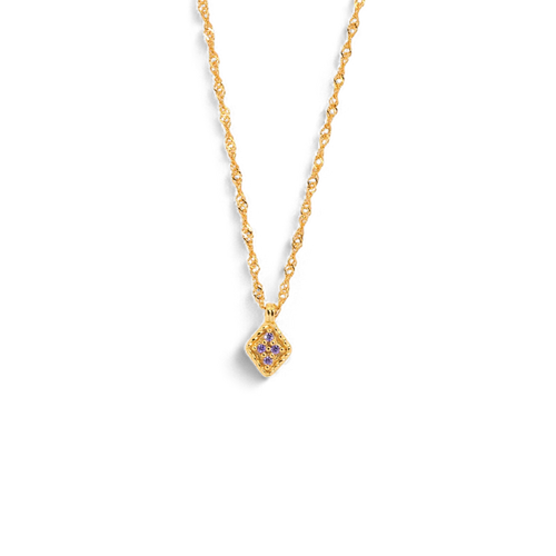 Dainty Birthstone Kite Necklace